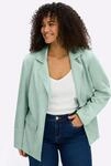 Kurzblazer SHEEGO "Blazer", Damen, Gr. 44, gr&uuml;n (kalkmint), 90% Polyester, 10%