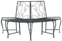 vidaXL Gartenbank 160 x 80 x 89 cm Baumbank 4-Sitzanzahl 160x80x89 cm Stahl...