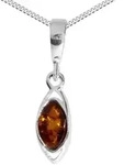 OSTSEE-SCHMUCK Kette mit Anh&auml;nger - Telia - Silber 925/000 - Bernstein (2-tlg)