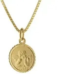 trendor Kette mit Anh&auml;nger 75214, Kinder Schutzengel Gold 585 mit...