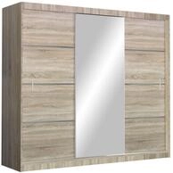 Masseno Schwebet&uuml;renschrank NASUS 250 cm Kleiderschrank mit Spiegel 3 T&uuml;ren...