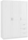 en.casa Kleiderschrank &raquo;Finning&laquo; 1 Stange, 4 F&auml;cher, 3 Schubladen 176x120x52...