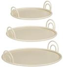 Mica Decorations Dekotablett Mica Decorations Tablett mit Griffen &ndash; Set von 3...