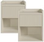 en.casa Nachttisch (Set, 2-St), &raquo;Nand&laquo; 1 Schublade 1 offenes Fach 55 x 45 x...