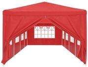 vidaXL Pavillon 1200 x 300 x 255 cm Party-Zelt 1200x300x255 cm Rot PE und Stahl