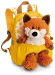 Nici Pl&uuml;schfigur Nici 62693 Rucksack mit Pl&uuml;schtier 21x26cm Fuchs 25cm gelb