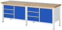 RAU Werkbank Rau Werkbank h&ouml;henverstellbar 8468A2, B2500xT700xH840-1040mm, 6x...