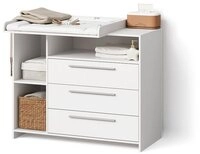 Livinity&reg; Wickelkommode Nera, Wei&szlig;, mit Wickelaufsatz