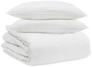vidaXL Bett Bettdecken Set mit Kissen 3 stk. Wei&szlig; Daunenfeder (3-tlg)