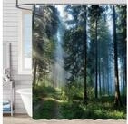 Lerores Duschvorhang Duschvorhang 240x180cm Sunshine Forest Anti-Schimmel Textil