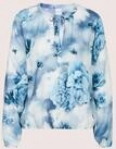 Langarmbluse MADELEINE "Blusenshirt Druckbluse mit floralem Aquarellprint", Damen,