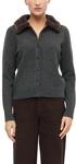 Strickjacke S.OLIVER BLACK LABEL, Damen, Gr. 34, anthrazit, Strick, Obermaterial: 87%