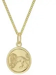 trendor Panzerkette 28468-08, Kinder Sternzeichen L&ouml;we Gold 333 mit vergoldeter