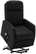 vidaXL Massagesessel Massagesessel mit Aufstehhilfe Schwarz Kunstleder (1-St)