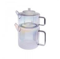 Karaca Teekanne Karaca Flat Borosilikat Glas-Teekannen-Set Luster, 2.9L,...