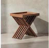 KADIMA DESIGN Beistelltisch Klappbarer Massivholz-Tisch vielseitig sch&ouml;n...