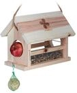 relaxdays Vogelhaus Vogelfutterhaus aus Naturholz