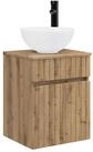vidaXL Badezimmerspiegelschrank Wandmontierte Waschbecken-Vanit&auml;t Artisan-Eiche