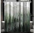 Lerores Duschvorhang Duschvorhang Wald Antischimmel 200x200cm Wasserabweisend 12