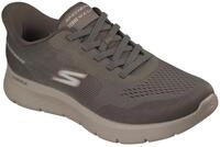 Slip-On Sneaker SKECHERS "GO WALK FLEX-MASTER", Herren, Gr. 41, dunkeltaupe, Textil,