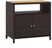 COSTWAY Garten-Ger&auml;teschrank, BxT: 90x53 cm, outdoor, Holz & Rattan,...