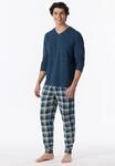 Schlafanzug SCHIESSER "Casual Essentials", Herren, Gr. 48, blau (860, blau), Single