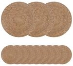 vidaXL Platzset Seegraskissen 12 stk. Natur 100% Seegras, (12-St)