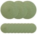 vidaXL Platzset Jute-Untersetzer 12 stk. Olivgr&uuml;n 100% Tossa-Jute, (12-St)