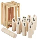 relaxdays Spiel Kubb mit Transportbox, Kubb