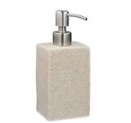 relaxdays Seifenspender 2x Seifenspender Steinoptik eckig, Sand