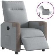 vidaXL Relaxsessel, Relaxsessel Elektrisch Hellgrau Stoff