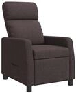 vidaXL Sessel Liegesessel Dunkelbraun Stoff (1-St)