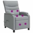 vidaXL Sessel Massage Relaxsessel Hellgrau Stoff (1-St)