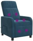 vidaXL Sessel Massage Relaxsessel Blau Samt (V) (1-St)