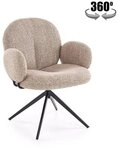 Lookway Drehsessel BERRY 360&deg; Polstersessel f&uuml;r Wohnzimmer & B&uuml;ro, Breite:...