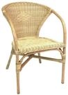 Dekoleidenschaft Rattanstuhl Rattansessel, natur lackiert, 4 verschiedene...