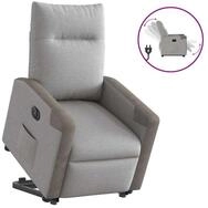vidaXL Relaxsessel, Relaxsessel mit Aufstehhilfe Elektrisch Wolkengrau Stoff