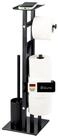 eluno WC-Garnitur freistehend, aus rostfreiem Edelstahl und satiniertem Glas