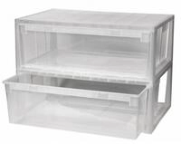 Kreher Schubladenbox Set: 2 x Schubladenbox Gr&ouml;&szlig;e XL, Volumen 36 Liter