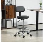 HOMCOM Schreibtischstuhl B&uuml;rostuhl Ergonomischer, ohne Armnlehne, 78-92 cm
