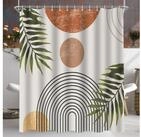 Lerores Duschvorhang Duschvorhang 240x200cm Abdruck Bl&auml;tter Wasserabweisend
