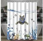 Lerores Duschvorhang Duschvorhang Katzenschwimme 200x200cm Antibakteriell