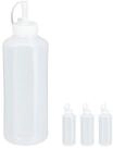 relaxdays Dressing Shaker Quetschflasche 1000 ml 4er Set, Kunststoff, (4-tlg)
