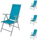 Mojawo Armlehnstuhl 4er Set Garten Klappstuhl Aluminium - Textilen...