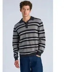 LINDBERGH Poloshirt Strickpullover Comfort Fit grau S (46)