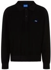 HUGO Strickpullover San Patty Polokragen, Knopfleiste, Regular Fit, reine Baumwolle