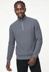 Troyer JACK & JONES "JPRBLACONNOR KNIT HALF ZIP", Herren, Gr. L, blau (turbulence),