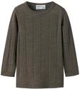 Langarmshirt NAME IT "NMMWANG WOOL NEEDLE LS TOP SOLID NOOS", Jungen, Gr. 92,...