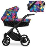 KUNERT Kombi-Kinderwagen IVENTO 2in1 Kinderwagen mit schwarzem Rahmen und...