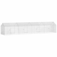 vidaXL Kleintierk&auml;fig, Hasenk&auml;fig Silber 400 x 78 x 78 cm Verzinkter Stahl